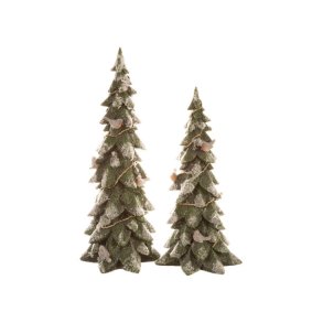 STORT OG VAKKERT JULETRE, GRNT MED SN OG DOMPAPP, H 30 CM