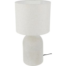 NYDELIG KERAMIKK LAMPE, OFFWHITE MED SKJERM, H 45,5CM