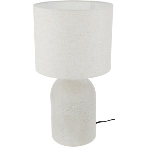 NYDELIG KERAMIKK LAMPE, OFFWHITE MED SKJERM, H 45,5CM