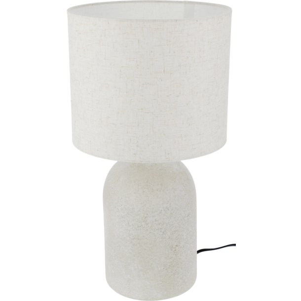 NYDELIG KERAMIKK LAMPE, OFFWHITE MED SKJERM, H 45,5CM