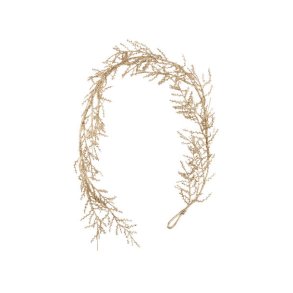 NYDELIG GIRLANDER, CHAMPAGNEFARGET MED GLITTER, 1,5 METER