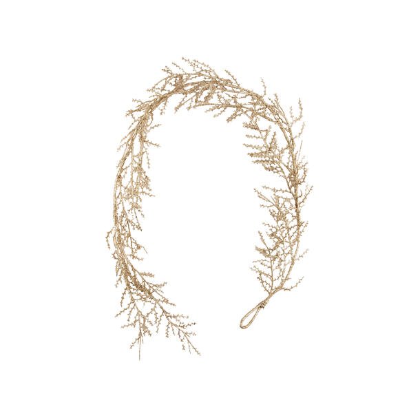 NYDELIG GIRLANDER, CHAMPAGNEFARGET MED GLITTER, 1,5 METER