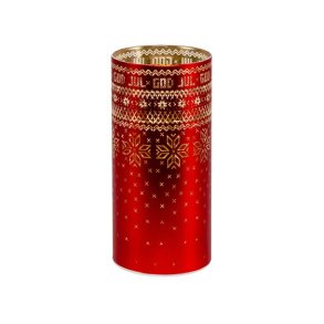 NYDELIG BATTERILYKT MED STRIKKEMOTIV, 7 X 15 CM