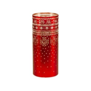 NYDELIG BATTERILYKT MED STRIKKEMOTIV, 8 X 20 CM