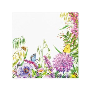 VAKKER SERVIETT MED SOMMERBLOMSTER,LUNCH