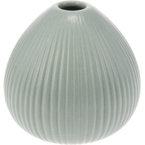 SKJ�NN KERAMIKK VASE, H 10 CM, LYS GR�NN
