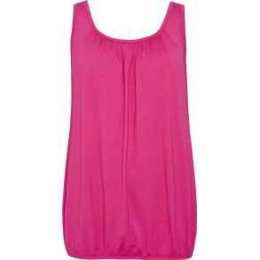 NYDELIG ENSFARGET TOPP MED STRIKK NEDE, VISCOSE JERSEY, ROSA
