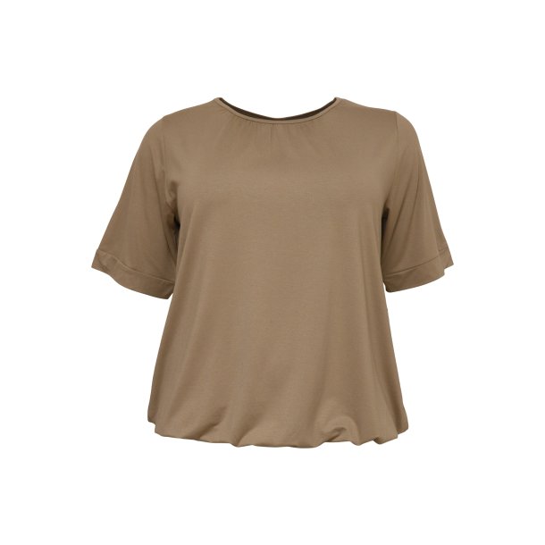 LEKKER TOPP MED STRIKK NEDE, BEIGE