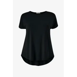 NYDELIG T-SHIRT I VISCOSE, SVART