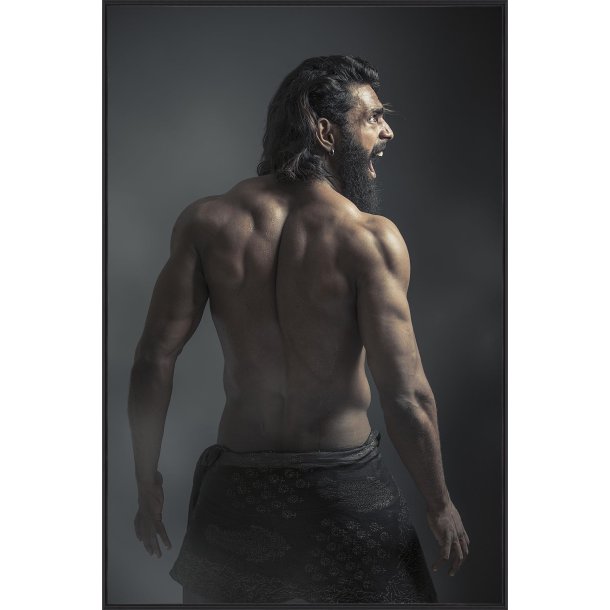 EKSKLUSIVT BILDE MASKULINT, TEMPERERT GLASS, 70 X 105 CM