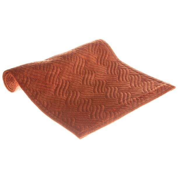 LEKKER LPER "WAVE", VELOUR, RUST,  33 X 100 CM