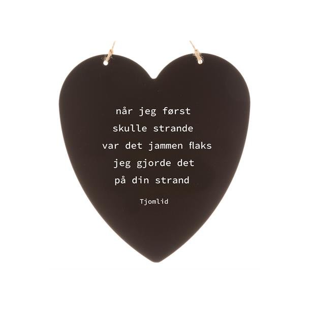 SKILT, HJERTE, "STRANDET P DIN STRAND"