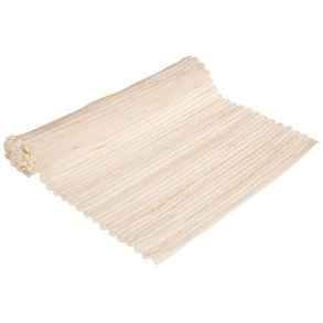 LEKKER L�PER I BOMULL, KREM M/GULL, 33 X 100 CM