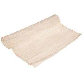 LEKKER L�PER I BOMULL, KREM M/GULL, 40 X 140 CM