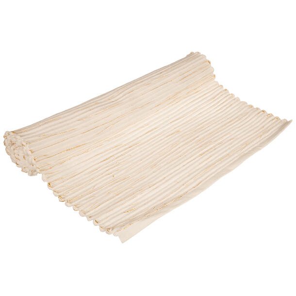 LEKKER L�PER I BOMULL, KREM M/GULL, 40 X 140 CM