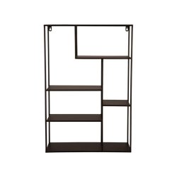 TRENDY HYLLE I METALL, SORT,  70 x 45 x 12 CM
