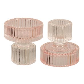 S�T LITEN LYSESTAKE SOM KAN SNUS! PASSER TIL KRONELYS OG TELYS., ROSA, 6 X 6 CM