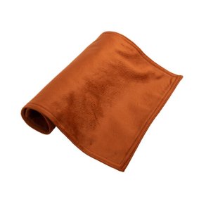 NYDELIG BRIKKE I VELUR, SKINNLOOK, RUSTFARGET,  33 X 48 CM