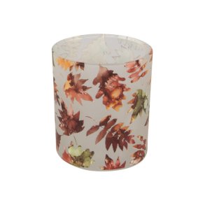 VAKKERT LYSGLASS MED H�STL�V, HVIT, 7 X 8 CM