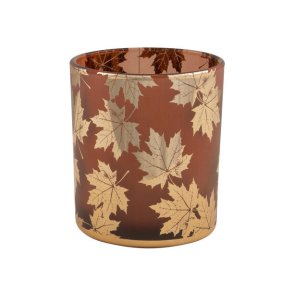 VAKKERT LYSGLASS MED H�STL�V, BRUN, 7 X 8 CM