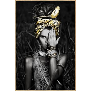 EKSKLUSIVT BILDE MED DAMEMOTIV, TEMPERERT GLASS, 70 X 105 CM