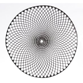 LEKKER RUND SPISEBRIKKE I PVC, SORT, 38 CM