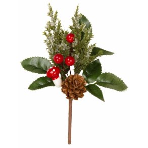 VAKKER KVIST MED RDE BR, H 15 CM