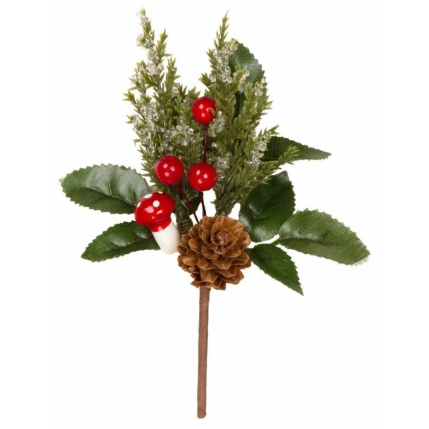 VAKKER KVIST MED RDE BR, H 15 CM