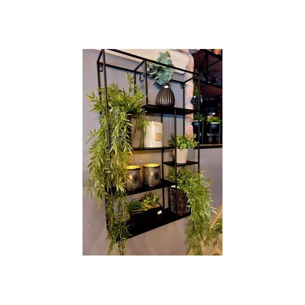 TRENDY HYLLE I METALL, SORT,  70 x 45 x 12 CM