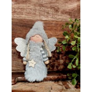 SKJNN LITEN ENGEL MED KLR OG LUE I 