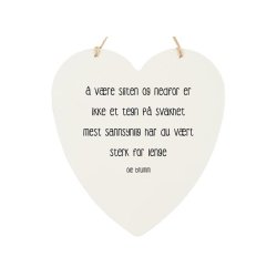 SKILT, HJERTE, FOR STERK FOR LENGE