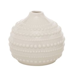 NYDELIG HVIT VASE, H 10 CM