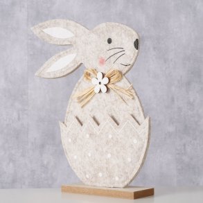 KOSELIG HAREFIGUR, H 24 CM, BEIGE