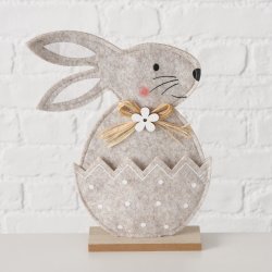 KOSELIG HAREFIGUR, H 24 CM, BEIGE