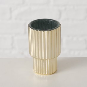 ENKEL OG TRENDY LYSESTAKE I GLASS, H 7 CM