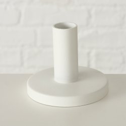 TRENDY LYSESTAKE I METALL, HVIT, H 9 CM