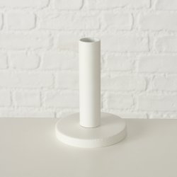 TRENDY LYSESTAKE I METALL, HVIT, H 12 CM