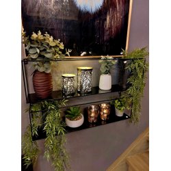 TFF HYLLE I SORT METALL, 78 x 15 x 22 cm