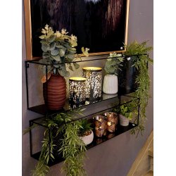 TFF HYLLE I SORT METALL, 78 x 15 x 22 cm