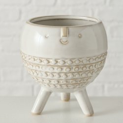 ARTIG BLOMSTERURNE MED SMIL, H 12 CM, DIA 10 CM