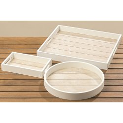 NYDELIG TREFAT MED HANKER, HVIT MED TREFARGET BUNN, L 23 CM