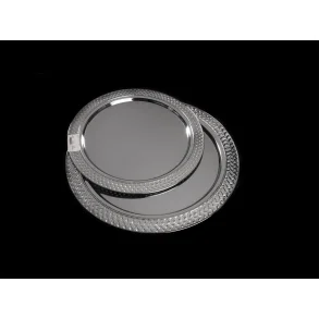 NYDELIG RUNDT FAT I KROM, SLVFARGET,  31 CM