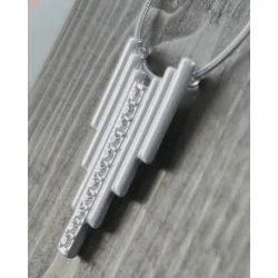 NYDELIG SMYKKE "CHANDELIER", S�LVFARGET, REGULERBAR LENGDE