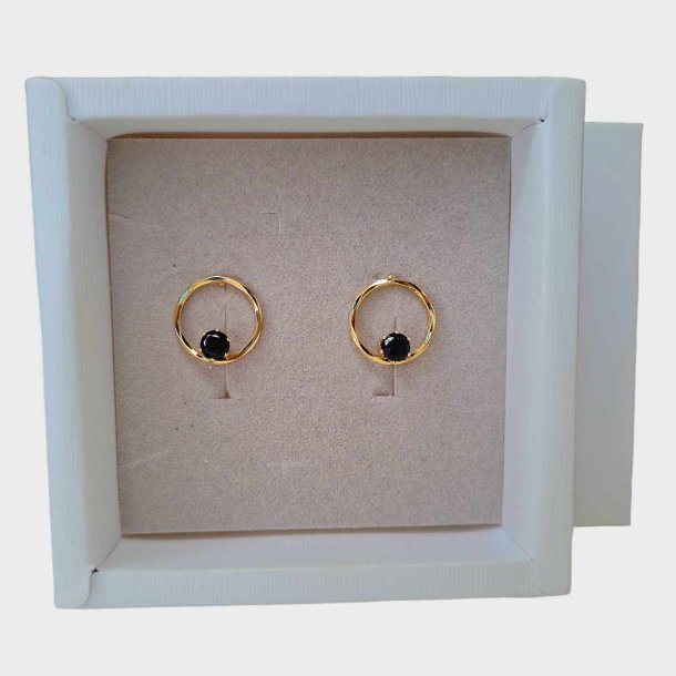 LEKKER REPYNT, GULLFARGET MED SVART STEIN