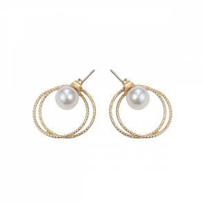 LEKKER REPYNT, RINGER MED PERLE GULLFARGET