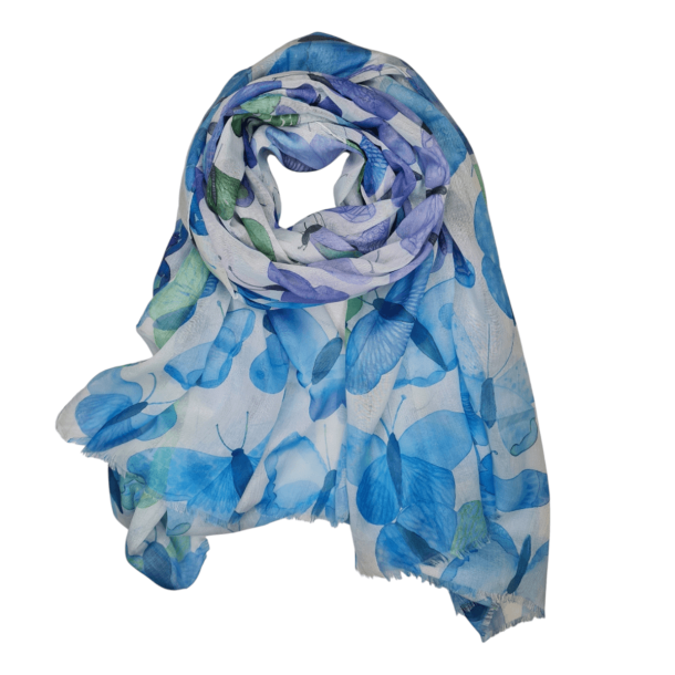 NYDELIG LETT SKJERF MED SOMMERFUGLER, BL