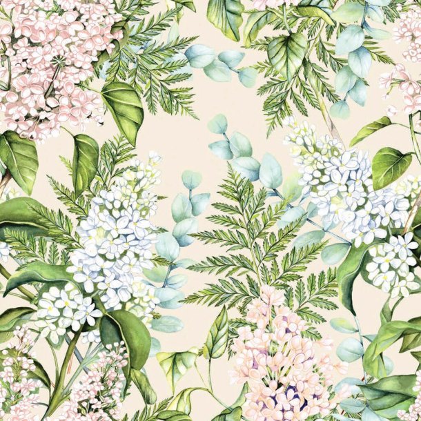 NYDELIG SERVIETT MED SYRINMOTIV, LUNCH