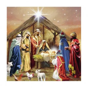 JULESERVIETT MED KRYBBEMOTIV, LUNCH