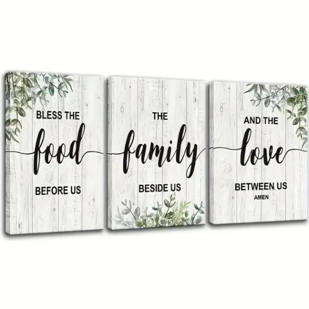 SETT AV 3 STK LERRETSPLAKAT MED TEKST UTEN RAMME, 40 x 60 CM X 3 STK.