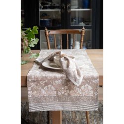 LEKKER M�NSTRET L�PER I BOMULL, 40 X 145 CM, LINFARGET